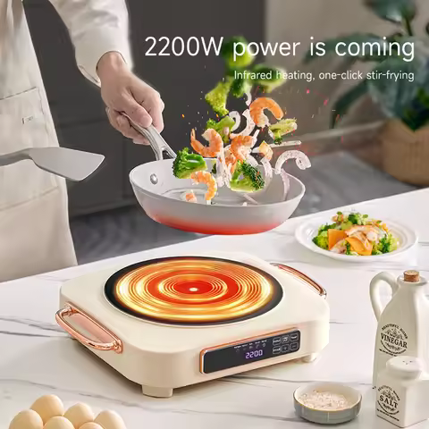 2200W Electric Ceramic Stove Cooktop Tea Maker Electric Hot Plate Heater Stove Heating Furnace Tea S