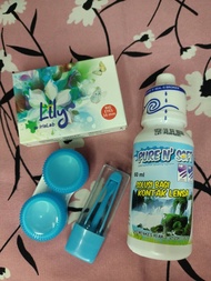 Paket Softlens Lily Normal Dm 16mm + Air Softlens Pure n Soft 60ml