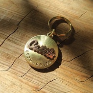 立體英文字(大小寫) 黃銅寵物名牌 - 吊飾 狗牌 鑰匙圈