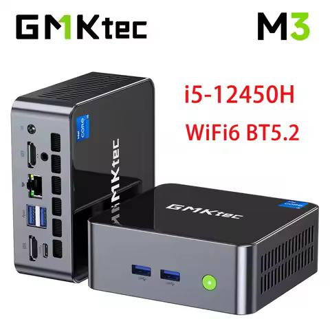 GMKtec M3 MINI PC Core i5-12450H Windows 11 Pro DDR4 3200mhz NVME SSD WiFi6 BT5.2 Triple Display Off