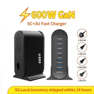 SG Stock 600W Travel Adapter USB C 8-port GaN Charger Multi Plug Universal UK/US/EU/AU switchableTra