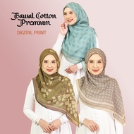 Tudung Bawal Cotton Digital Print Bdg46 | Bawal cotton printed Premiume | Square Hijab Printed