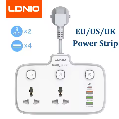 LDNIO Power Strip 4 USB Port Electrical Socket Universal Outlet Home Plug Adapter Surge Protector Mu