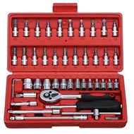 EVX High Quality 46pcs Tool Box Car Motorcycle Repair Set Hand Tools Home Service motor DIY