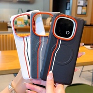 Suitable for vivoiQOO13 Phone Case Magnetic Wireless Charger iqoo13 Leather Shock-resistant Fashiona