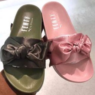 Puma fenty slide 拖鞋 橄欖綠 緞帶粉 雷哈娜 質感 火紅 緞面 休閒 潮流