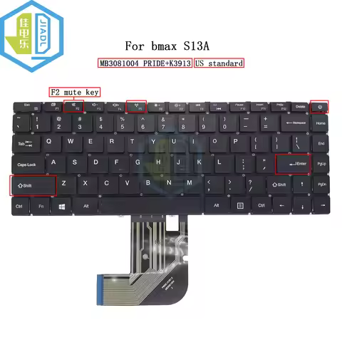 US English Keyboard For BMAX MaxBook S13A LapBook SE CWI528 CWI547 13.3 Laptop Keyboard USA Layout M