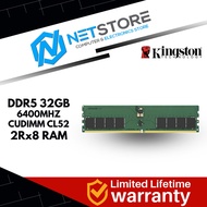 KINGSTON 32GB 6400MHz DDR5 CUDIMM CL52 2Rx8 RAM - KVR64A52BD8-32