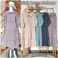 Midi Dres SALUNA Salur, Dress Midi Mat.shakila, Dres Midi Panjang