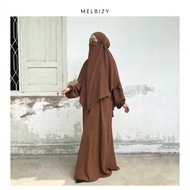 MELBIZY | Zaida Set Khimar | Abaya French Khimar | Batwing Abaya