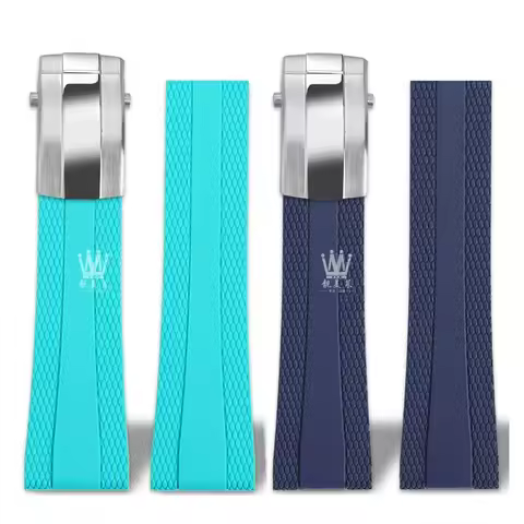 For Breitling Watch Avengers Soft Rubber Strap B01 A17376211 New Super Ocean Watch Band Folding Buck