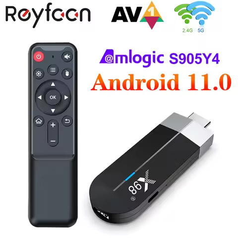X98 S500 Amlogic S905Y4 Quad Core Android 11 TV Stick 4GB 32GB AV1 4K 60fps H.265 5G Wifi BT4.X X98