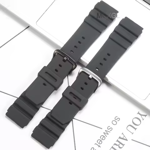 Resin Watch Band Compatible for Casio MDV106-1AV 200 M WR MTP-VD01 Bracelet Replacement Strap Men Wo