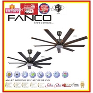 FANCO TERMINATOR FAN - T520 (52"), T600 (60") &amp; T720 (72") WITH DC Motor AND 9 Aluminium Blades Ceiling Fan