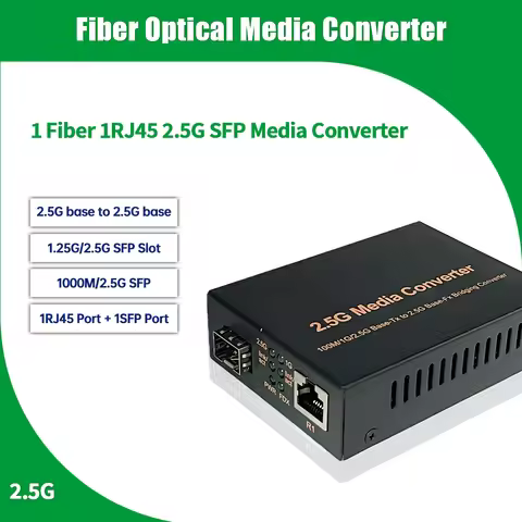 1.25G/2.5G SFP Fiber media converter Ethernet Media Converter, 2.5G, RJ45, SFP + Media Converter Wit
