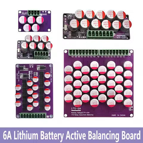 3S 4S 6S 8S 17S 6A Active Equalizer Whole Group Balancer Lifepo4 18650 Lithium Battery Energy Transf