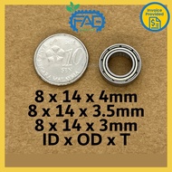 Bearing MR148 ZZ 8x14x4mm SMR148K3.5 OP HQ stainless steel MR148K3.5 OP HQ 8x14x3.5mm MR148K3 ZZ 8x1