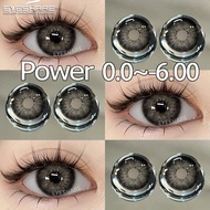 Eyeshare Contact Lens With Power 0.00~-6.00 Pattaya Black Eye Makeup Contact Lens Gray Korea Contact