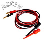 Hot Multimeter Dual Test Hook Clip to Male Banana Plug Cable 4ft 4 in 1