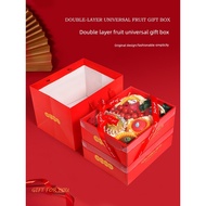 beras faiza doorgift doorgift klasik Kotak pembungkusan kotak hadiah buah berlapis dua, epal mewah, 