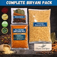 Biryani Pack Rice Spices Complete Set Thyme and Spice ( Basmati Rice + Biryani Masala) HAVI VIDEO