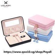 LELADY 18*5*13cm Portable Travel Small Jewelry Box Storage Organizer Box with mirror Inside Velvet L