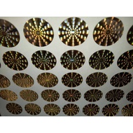 Security Hologram Sticker Gold Circle