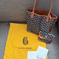 【Goyard 】Anjou Mini tote bag 經典咖啡棕色（二手極新）