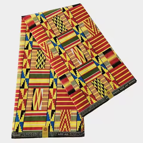 Traditional Ghana kente java wax 100% cotton printed fabric, making clothes, headband,