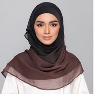 BOKITTA BrownBlack-Printed Crinkled Chiffon (Degrade)