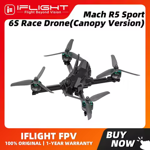 iFlight Mach R5 Sport Analog 6s FPV Race Canopy Drone BNF with BLITZ Mini F7 E55R Stack /BLITZ Mini 