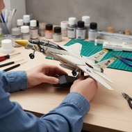 [PrettyiaSG] DIY F14 Fighter Jet Airplane Assembly Blocks Lightweight Aeroplane Miniature