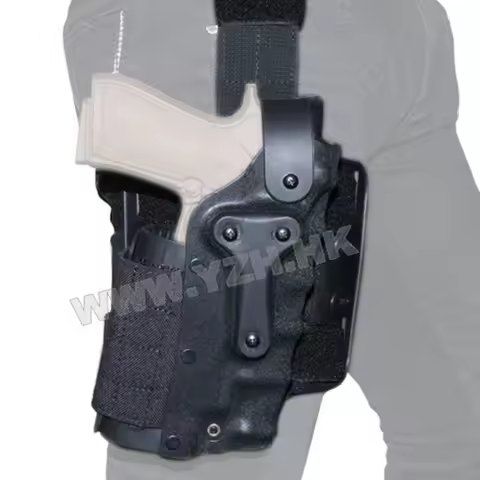 Tactical Gun Holster Set w/ leg Platform Hunting Right Left Hand Use Drop Leg Hoster for GL 17 19 / 