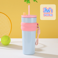 CIVAGO(26oz) แก้วกาแฟสแตนเลสซับเซรามิกพร้อมฝาปิดขวดสูญญากาศสามารถเก็บความร้อนและความเย็น