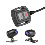 Motorcycle Dashcam DVR 1080P 120 Degree Dual Wide Angle Waterproof Camera Video Recorder with 24H Pa