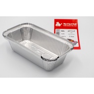 Aluminium Foil Tray With Cover / 4573-P / Rectangle/ Medium Size / 5 Sets / MyChef Brand