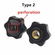 【♚】5-10pcs Black Thumb Nuts Clamping Knob Manual Nuts M4-M12 Plum Bakelite Hand Tighten Nuts Handle