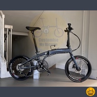 Fnhon Tornado 20” • 10 Speeds Shimano Tiagra • Litepro Aero Wheelset • Galaxy Grey Hydraulic Brake • Folding Foldable Foldie Fold Bicycle Bike • 406 tyres 20” inches • Fnhon Blast Master Gust Tornado Dahon Bifold Tern • Customise My Bicycle •