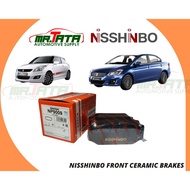 Nisshinbo Brake Pads FRONT for Suzuki Swift 05 to 21 , Suzuki DZIRE 12 to 17 and Suzuki Ciaz NP9009