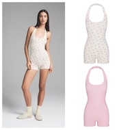 SKIMS Kadaishan Pointelle Jumpsuit - Floral Halterneck