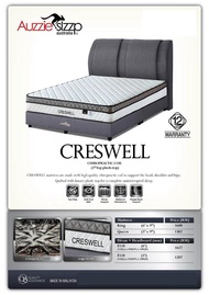 Aussie Sleep Italia Sunno Cresswell Imported Chiropractic Spring Mattress *Thick 9" Plush-Top*4D Air