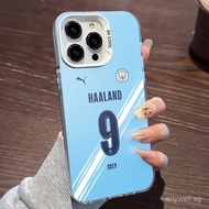 【IMD Phone Case】​Unique Man City Haaland #9 Phone Case Compatible with iPhone 15 Pro 14 Pro 13 Pro 1