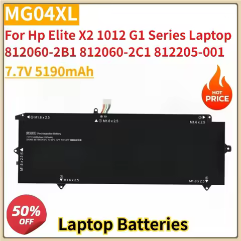 New MG04XL Replacement Battery 7.7V 5190mAh for Hp Elite X2 1012 G1 Series Laptop 812060-2B1 812060-