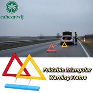 CABEZATWLJ Emergency Warning Triangle, Metal Bracket Reflective Reflective Triangle, Hazard Tool 2Pc