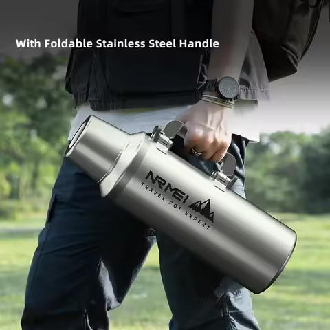 Stainless Steel Thermos Bottle, Vacuum Flask, Large Capacity, Outdoor Portable Thermal Jug, Insulate
