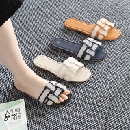 Anngele Shoes slippers Summer Flat Sole Fashion Craft Shoes Outer Sandals slippers