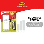 3M™ Command™ Picture Hanging Strips, 17036VP, No Surface Damage, Holds Up to 7kg, 16 pcs/pack, For p