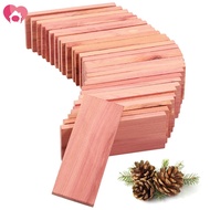 30Pcs Closet Storage Cedar Plank Chip Red Brown Cedar Block Wood Chip for Closet Drawer Cupboard Cab