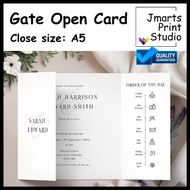 A5 Gate Open Card / Welcome Card / Wedding Card / Gate Open Card Printing
