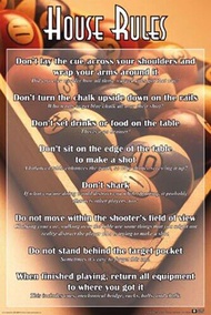 Pool House Rules 8 Ball Snooker Canvas Poster Decorative Painting